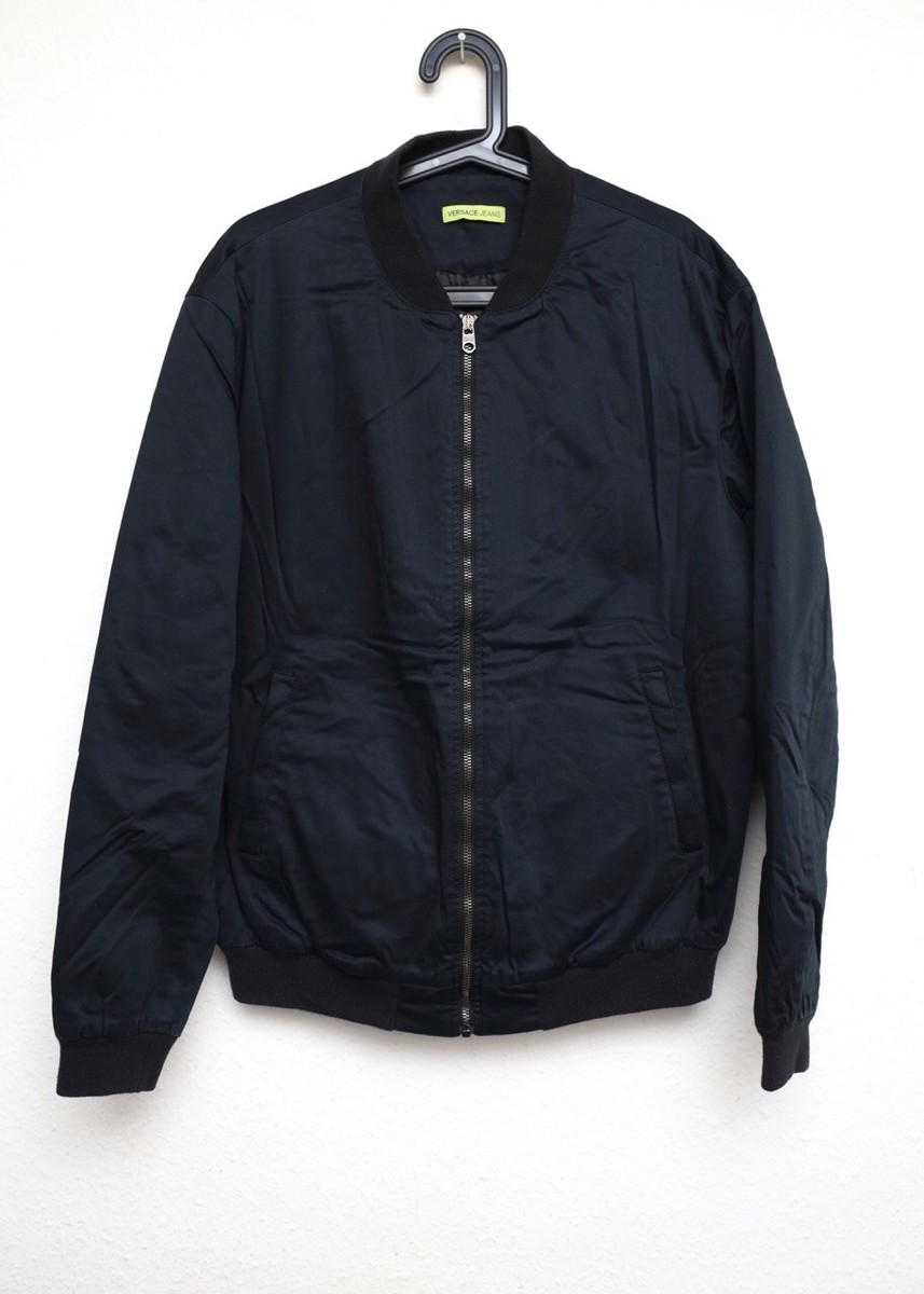 Versace Jeans Bomberjacke Dunkelblau Baumwolle Größe 46