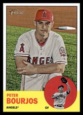 2012 Topps Heritage  Peter Bourjos #182 Los Angeles Angels Baseball Card