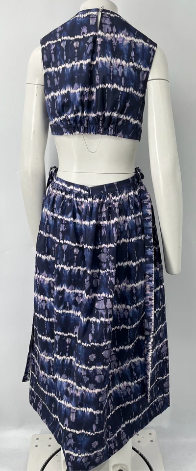 Vestido midi teñido Altuzarra 'Ashima' en azul talla M Foto 4 de 4