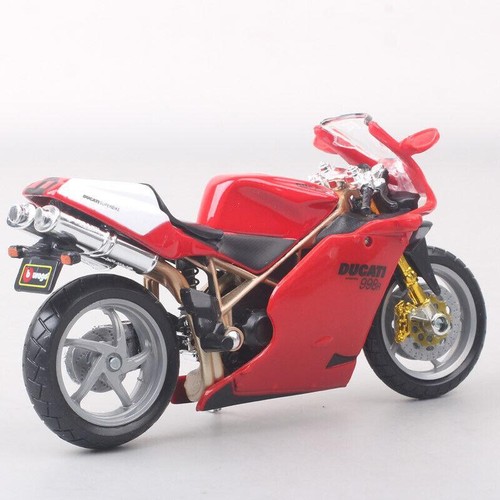 Bburago 1:18 scale Ducati 998 R Superbike diecast motorcycle model race bike Red - Picture 9 of 13