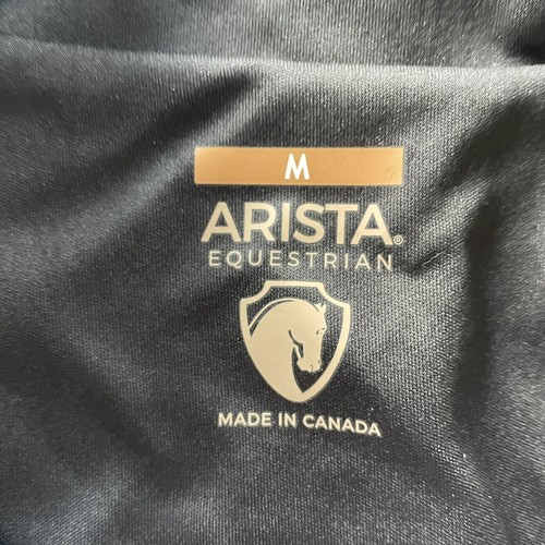 Arista Quarter Zip Top Womens Medium Blue Black Beauty Luxe Chain Equestrian NWT - 第 8/12 張圖片