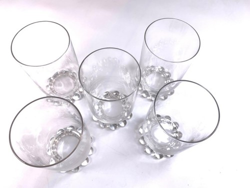 "Vasos de patas de vidrio Candlewick 5 vintage imperiales de mediados de siglo 4 5/8" - Imagen 4 de 7