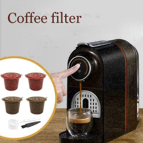 4pcs Refillable Reusable Coffee Filter Capsules Pods Best For Nespresso Sell - Picture 2 of 12