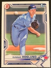 2021 BOWMAN DRAFT GUNNAR HOGLUND TORONTO BLUEJAYS PROSPECT #BD-78 1ST BOWMAN