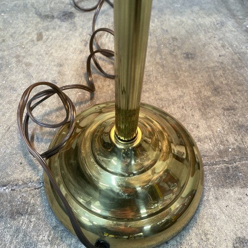 Vintage Bankers Lamp, Green Glass Shade, About 14In Tall Gold Base - Picture 5 of 8