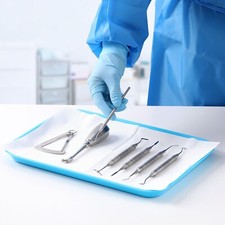 20Pcs Dental Flat Trays Autoclavable Instrument Trays Size B Plastic 13.25X9.75"