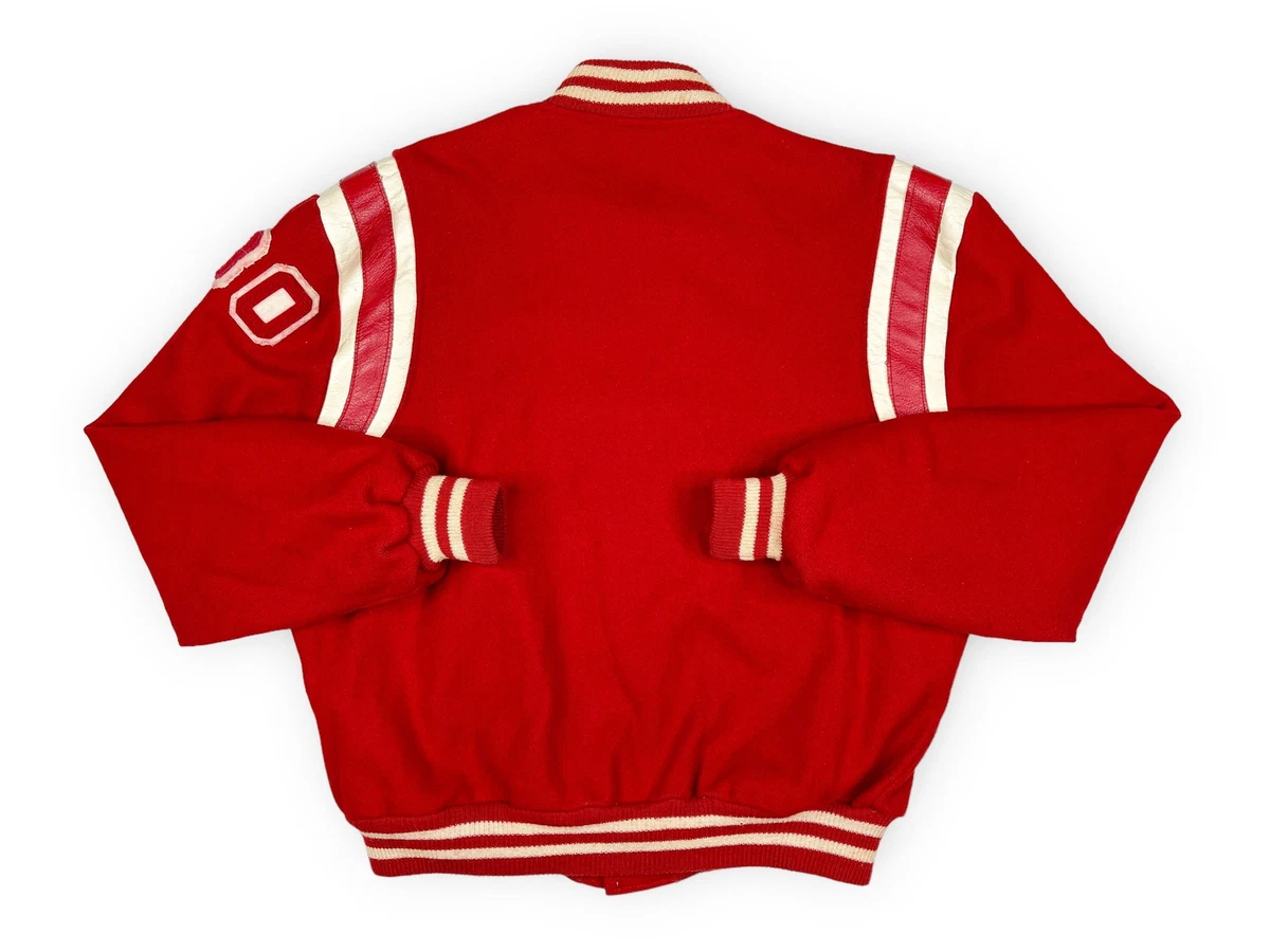 Vintage 60s Letterman Jacket Native American Wool Leather Varsity