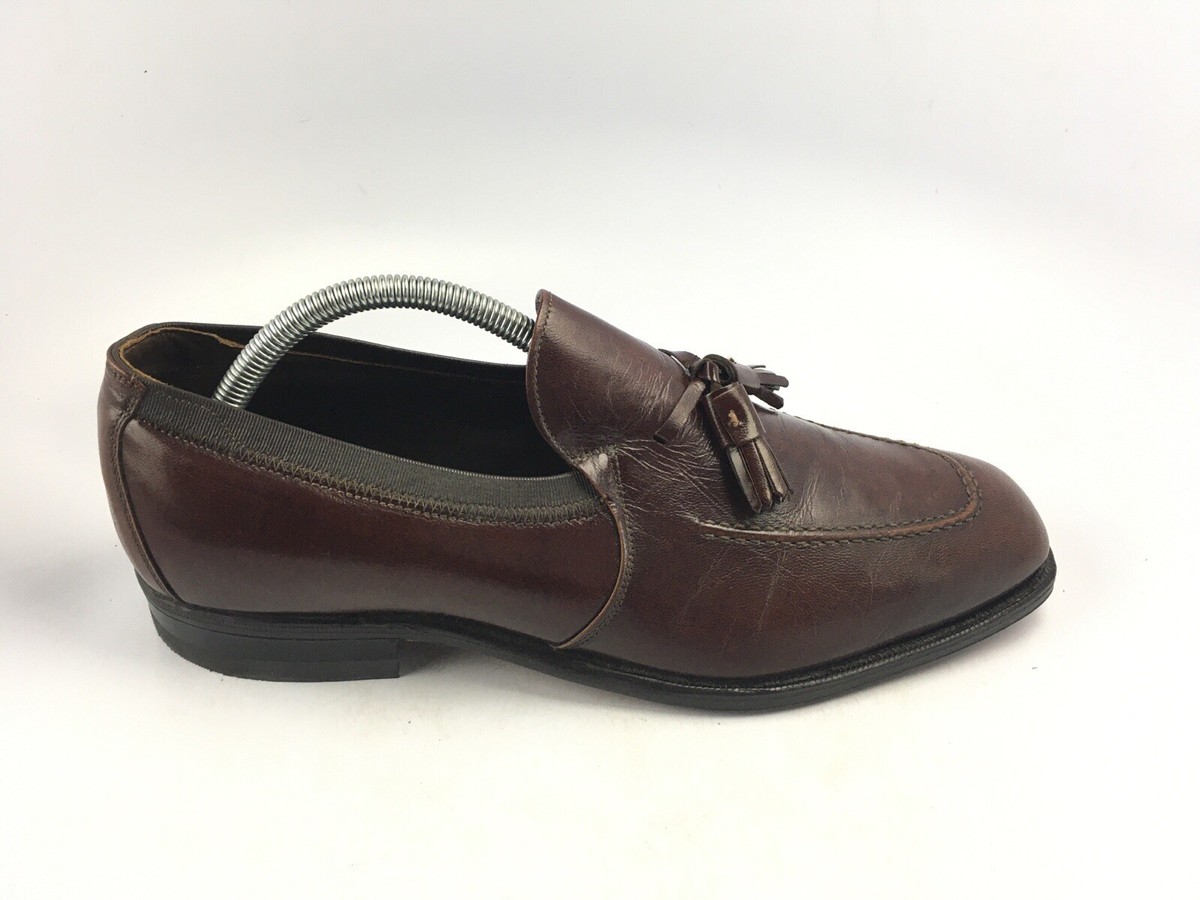 Vintage Johnston & Murphy Aristocraft Shoes Mens Size 13 C Red Tassel Loafers Johnston Murphy Aristocraft Vintage Mens Sz 12 C Cordovan  main image 2