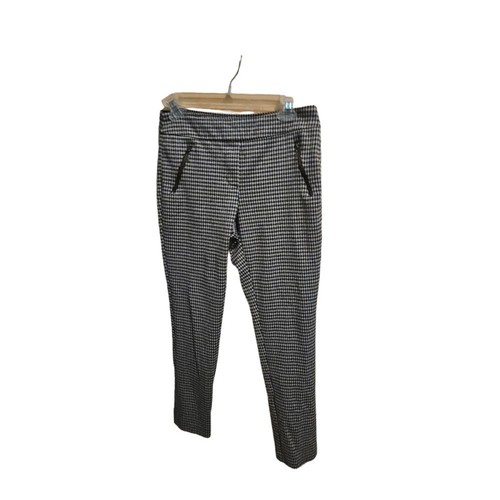 J. McLaughlin Womens Ross Houndstooth W/ Zipper Pockets Pants