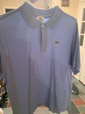 Vintage Lacoste Polo Light Blue Size 7 - Original Over 20-Years Old