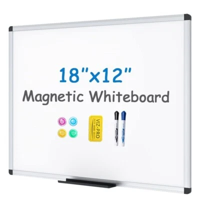 VIZ-PRO 18x12 Inch Magnetic Dry Erase Board Set