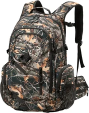 Hunting Backpack for Men, Waterproof Camo Backpacks for Hunt with Rain Cover, Du