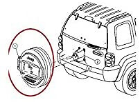 Housse de luxe pour roue de secours Jeep Cherokee Liberty KJ en cuir synthétique haute résistance