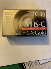 Maxwell VHS-C TC-30 Premium High Grade HGX-Gold Camcorder Videocassette NEW