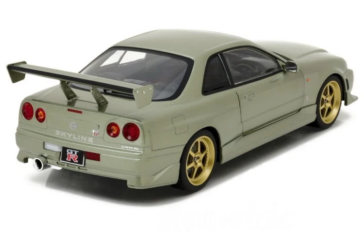 Greenlight 1/18 Nissan R34 Skyline GT-R 1999 verde Nissan Skyline GT-R R34 Foto 2 de 3