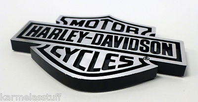 Harley-Davidson Injection Molded Plastic Bar & Shield Emblem 2 3/4