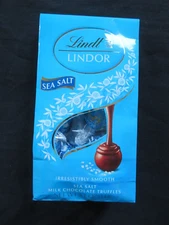 (1) Bag Lindt Lindor Sea Salt Milk Chocolate Truffles 5.1 Oz Each