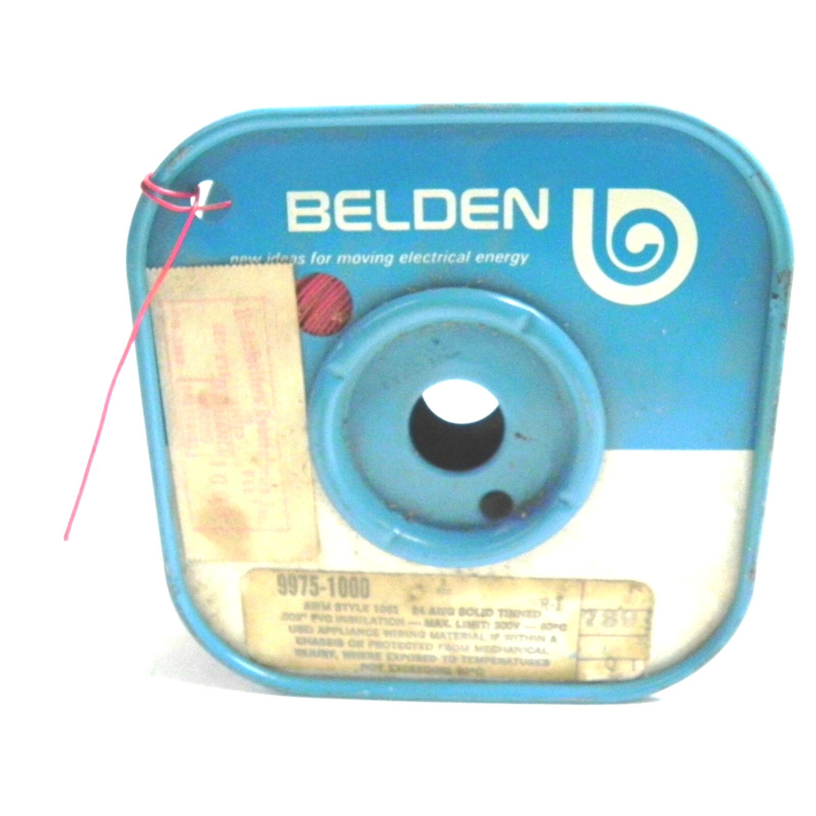 Belden 9975-1000 Awm Style 1061 24 Awg Solid Tinned Red Half Full Used Vintage