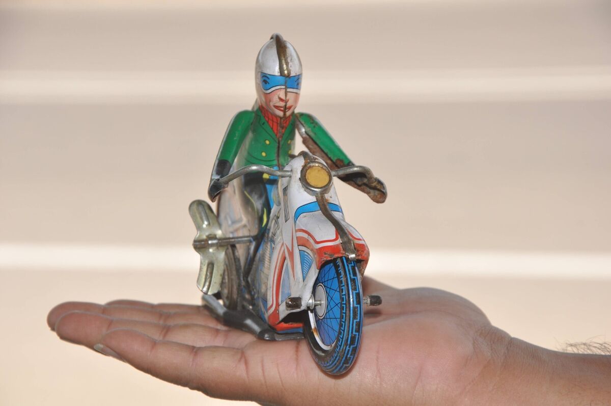 Vintage No. 26 MS 702 Sports/Racer Litho Motorcycle Tin Toy Vintage No. 26 MS 702 Sports/Racer Litho Motorcycle Tin Toy