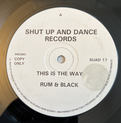 RUM & BLACK This Is The Way b/w Tablet Man PROMO 12'' 45rpm UK 1991 EX