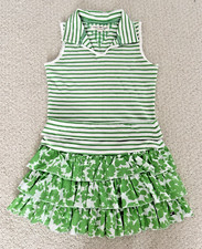 Tommy Hilfiger Girls Green White Ruffle Skort Set Size 10