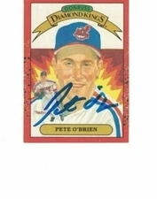 PETE O'BRIEN SIGNED IP 1989 DONRUSS #24 CLEVELAND INDIANS AUT0