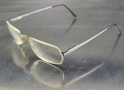 Van Huesen Berkeley Half Rim Eyeglasses Frames Silver 54[]22-145 Made In Italy