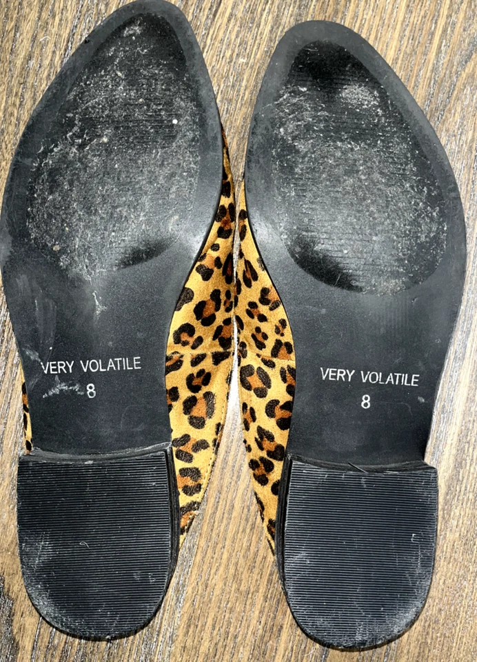 Women's Mules Leopard Print Very Volatile Animal Print Slip On Slides SZ 8 - Imagem 3 de 4