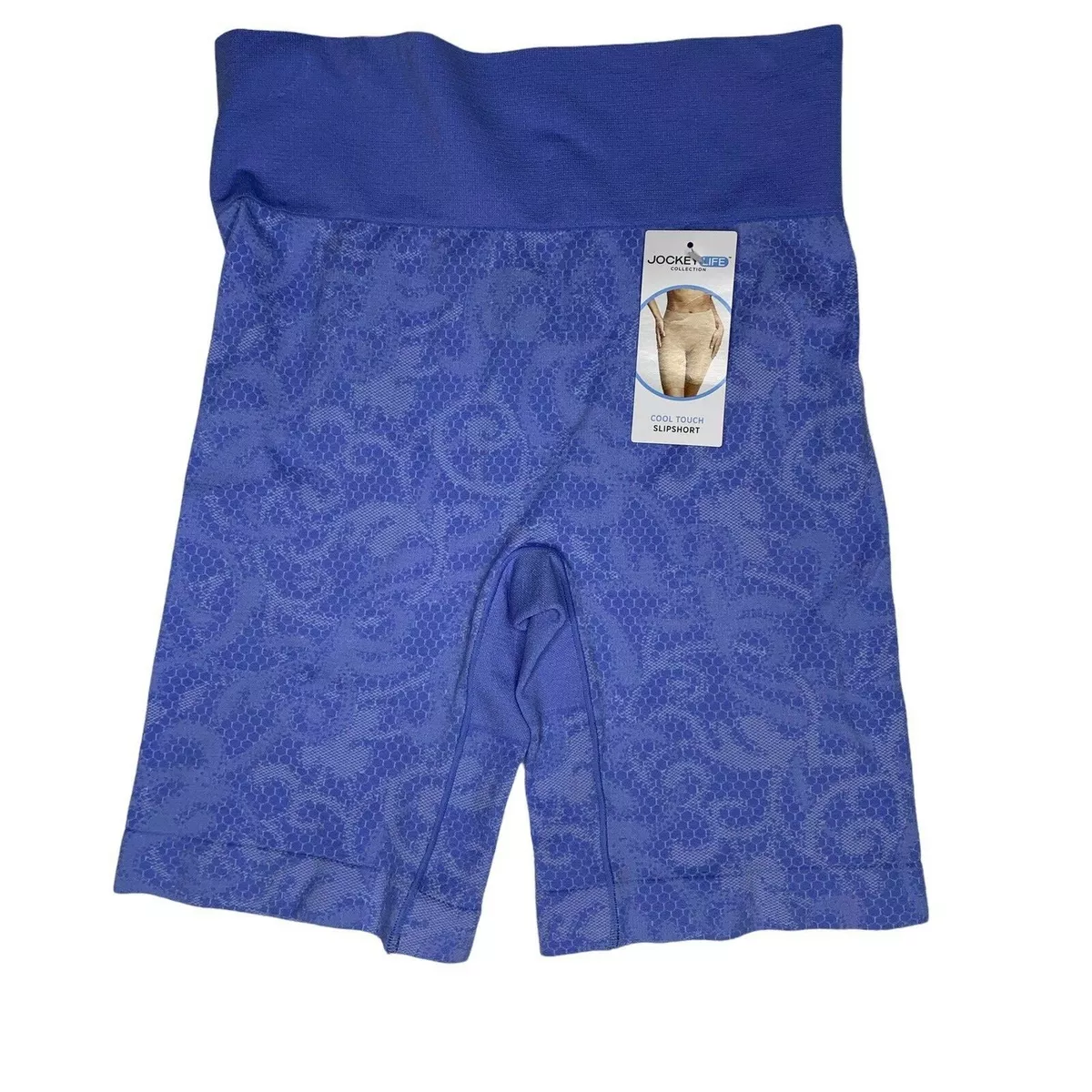 Jockey Life Cool Touch Slip Short Blue Seam Free Microfiber