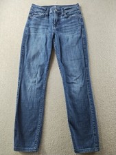 7 For All Mankind Women's Jeans Size 25 Blue Straight Skinny Stretch 26" Denim