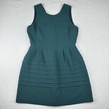 Madewell Midnight Dress Women’s Size 12 Shutter Pleat Fit & Flare Spruce Green