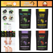 Foot Soak Salts Variety Pack - Tea Tree, Muscle Relief, Lavender  Citrus - Pain