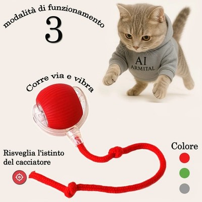 Interaktiver Ball Katzen Hunde Smart Game Wiederaufladbar USB Smart Ball
