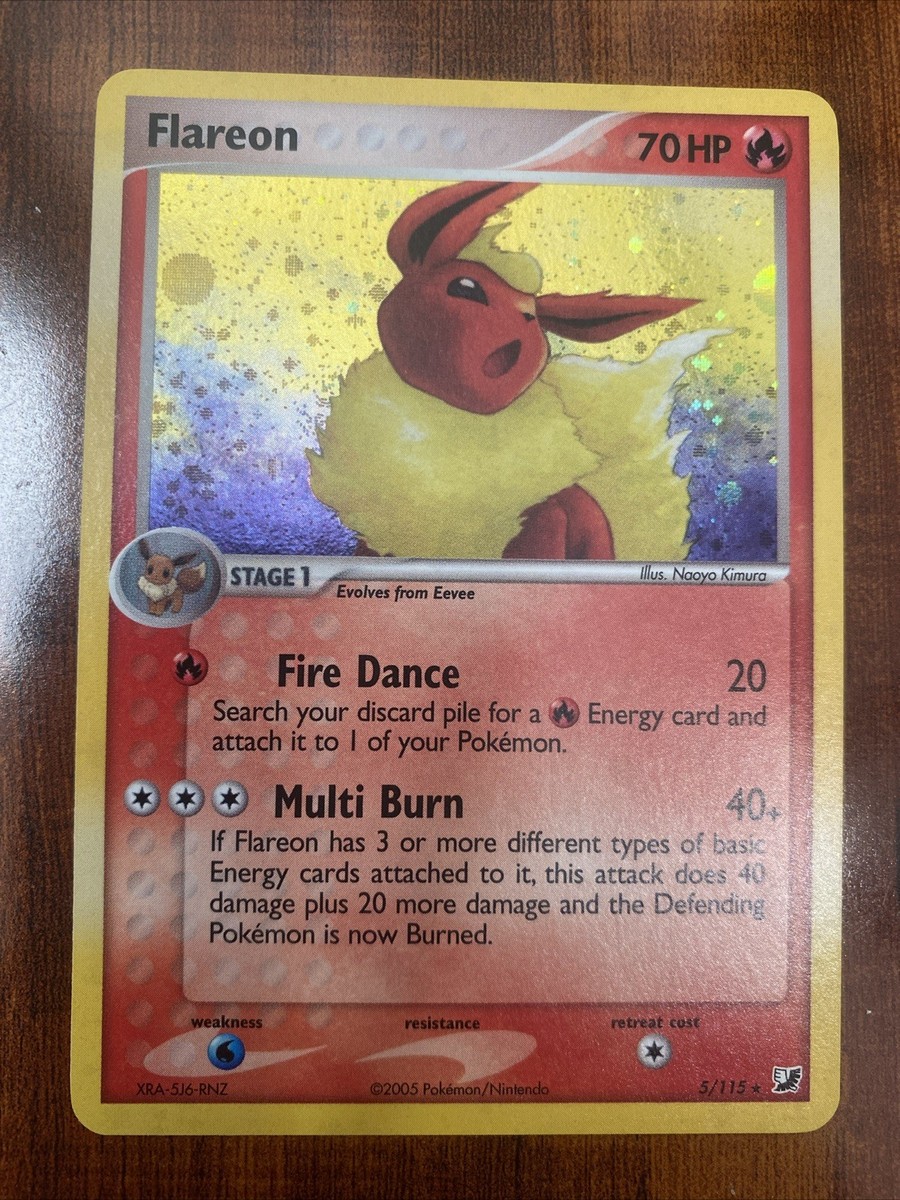 Pokemon Flareon 5/115 Holo Rare EX Unseen Forces 2005 NM🔥 | eBay