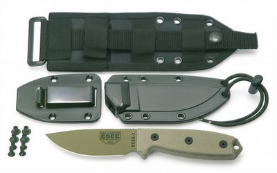 ESEE KNIVES Model 3 Dark Earth 3P-MB-DE Messer Outdoormesser