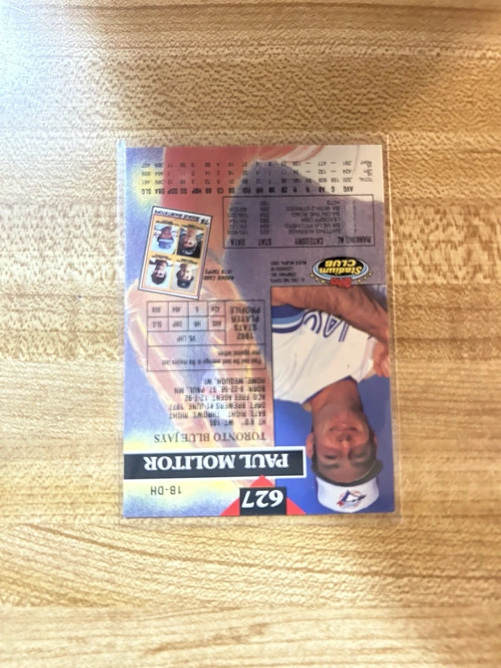 1993 Topps Stadium Club - Paul Molitor #627 - Image 3 of 4