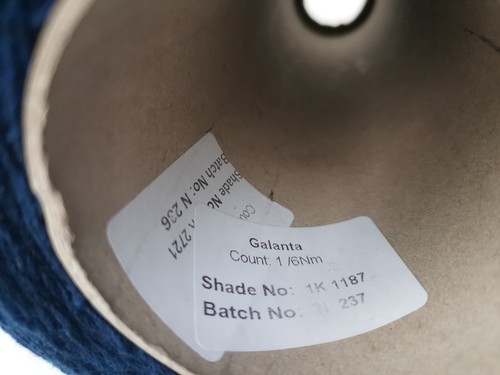 2ply GALANTA Knitting Cashmere Silk Merino Wool Cone Navy Blue - 545g (1211-B) - Picture 3 of 4