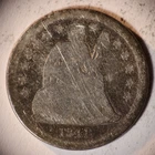 1841 P Seated Liberty Dime 10C Cents Coin Silver, Good, Scratched