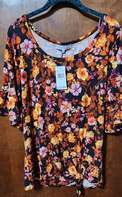 NWT C'EST LA VIE FLORAL Top Plus Size 1X $34.00