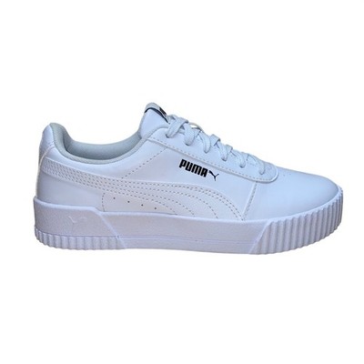 Puma Women s White Synthetic SoftFoam+ Platform Carina L Sneakers Size 7