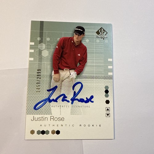 2002 SP Authentic Justin Rose #/2999 #95 Signature AUTO Autograph Rookie RC Golf