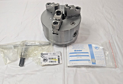 Bison 3 Jaws 6'' Diam Self Centering Manual Lathe Chuck D1-4 Mount 7-803-0634