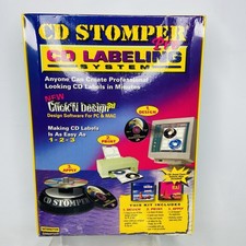2002 CD Stomper Pro CD Labeling System Kit Create CD Labels Click N Design 3D