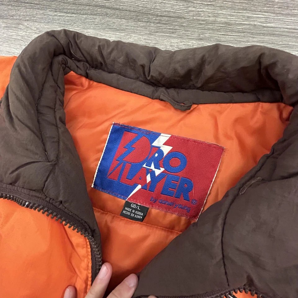 Chaqueta de Colección Cleveland Browns Para Hombre Grande Fútbol Puffer Abrigo Jugador Profesional Años 90 Foto 3 de 4