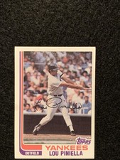 1982 Topps Lou Piniella #538 New York Yankees MLB Baseball Card Base Set