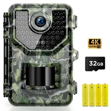 Vikeri Trail Camera, 4K 48MP Game Camera with Night Vision Motion IP66 Waterp...