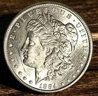 1884-CC Morgan Dollar, Frosty BU Uncirculated, Flashy Piece From Broken Open Fro