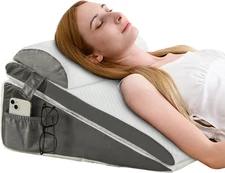 Bed Wedge Pillow for Sleep Apnea - 3PCS 10Inches Wedge Pillow for Acid Reflux Re