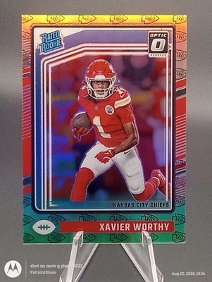 2024 Donruss Optic Xavier Worthy #300 Team Logo #01/32 Chiefs Jersey # Match RC
