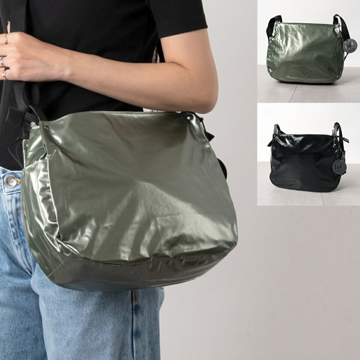 jack gomme shoulder bag LVO MAEL LIGHT lightweight pouch Black or light green